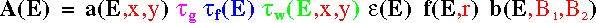 ARF component formula A(E)=...